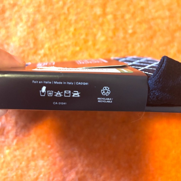 Black and white textured diagonal check tights made in Italy NWT - Picture 8 of 8